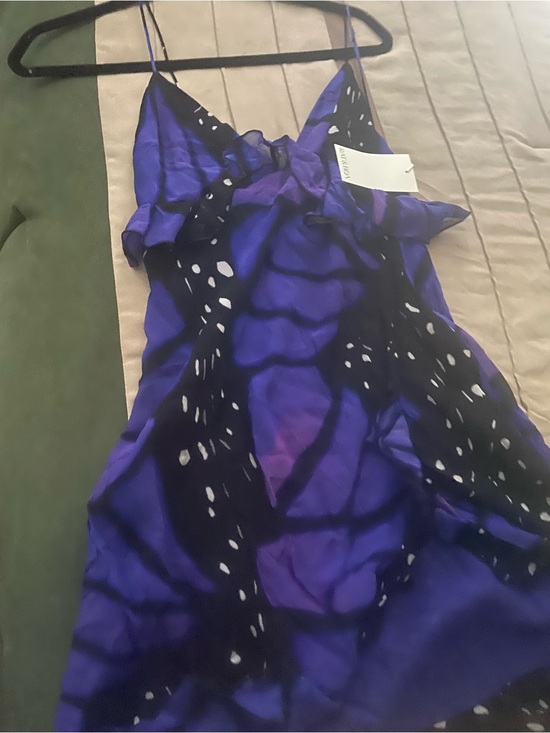 Rat & Boa Dresses & Skirts - Rat & Boa Purple and Black Strapless Slip Dress